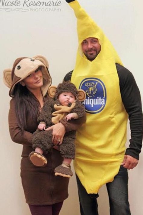 Banana Halloween Costume, Monkey Halloween Costume, Snooki And Jwoww, Monkey Costume, Toddler Boy Halloween Costumes, Newborn Halloween Costumes, Monkey Costumes, Monkey And Banana, Kid Friendly Halloween