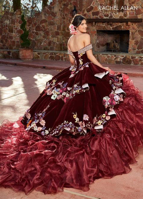 1500 Dresses, Charro Quinceanera Dresses, Aunt Jemima, Peplum Designs, Military Ball Dresses, Cathedral Train, Champagne Dress, Dresses Quinceanera, Rachel Allan