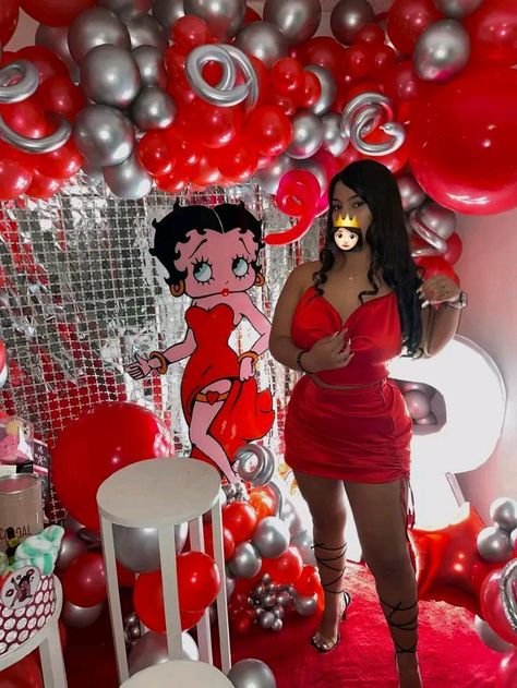 Betty Boop Theme Party, Betty Boop Party Ideas Birthday, Betty Boop Theme Party Ideas, Betty Boop Birthday Party Ideas, Betty Boop Party, Ghost Core, Betty Boop Birthday, 22nd Bday, 19 Birthday