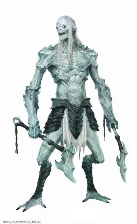 White walker on steroids Ice Demon Art, Ice Zombie, Ice Demon, Ice Monster, Fantasy Wizard, Rpg Horror, D D Monsters, White Walker, Heroic Fantasy