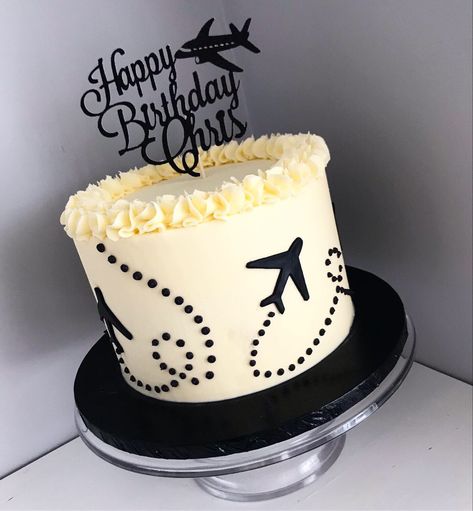 Planes Birthday Cake, Airplane Birthday Cakes, Farewell Cake, Happy Birthday Chris, Pilots Birthday, Airplane Cake, Birthday Cake For Husband, Birthday Cake Decorating Ideas, Travel Cake