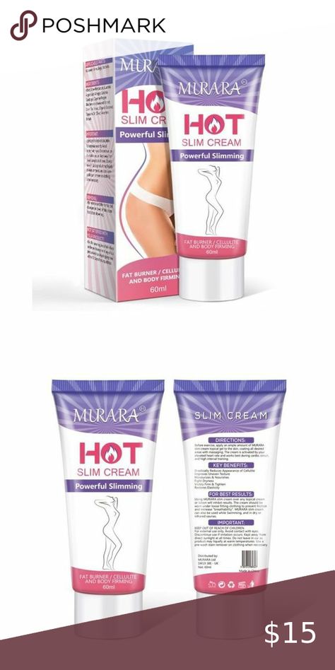 Murara Hot Slim Cream Powerful Slimming - 2 Pack Bundle Armpit Whitening, Body Firming, Expiration Date, Plastic Wrap, Fat Burner, 2 Pack, Cream