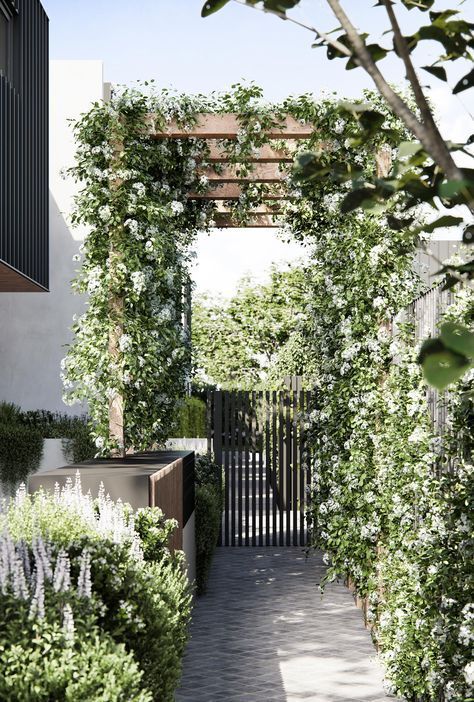 // g a t e Design Backyard, Outdoor Inspirations, Gorgeous Gardens, Courtyard Garden, Lush Garden, Garden Cottage, Outdoor Landscaping, Back Garden, Front Garden