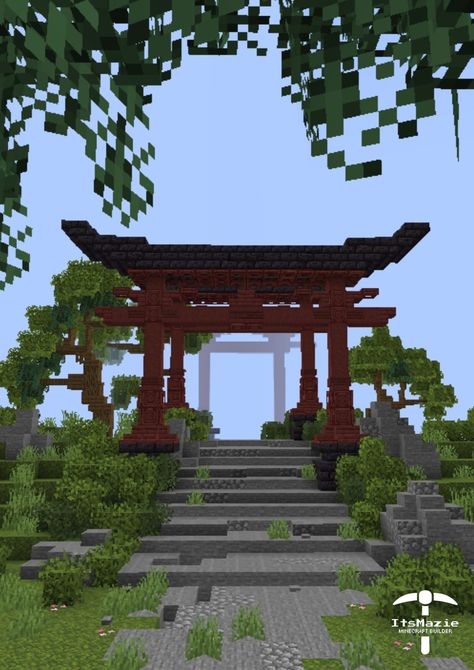 Japanese shrine Build. . . . #minecraftbuilds #minecraft #minecraftjapanesebuildings #minecraftnature #minecraftbuilder Chinese Shrine, Minecraft Lantern, Japanese Minecraft Builds, Minecraft Build House, Minecraft Temple, Minecraft Japanese House, Minecraft Japanese, Minecraft Building Guide, Minecraft Create