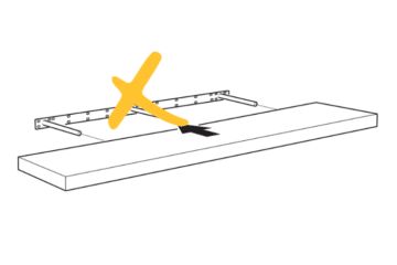 How to secure IKEA LACK shelf to brackets 10 Lack Wall Shelf Hack, Ikea Lack Shelf, Landing Lighting, Ikea Shelf Hack, Lack Wall Shelf, Ikea Hack Bedroom, Ikea Sinks, Lack Shelf, Ikea Chest Of Drawers