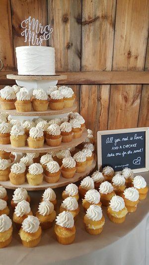 Wedding Cake Fall Flowers, Polka Dot Wedding Cake, Birch Wedding Cakes, Wedding Cake Hydrangea, Barn Wedding Cakes, Cupcake Displays, Wedding Cake Peonies, Sugar Flower Wedding Cake, Wedding Cupcake Display