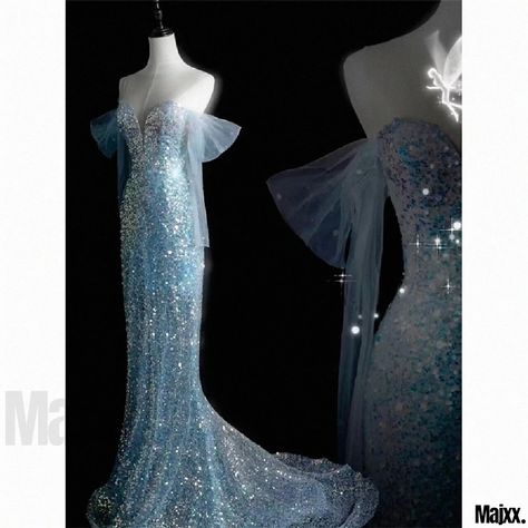 Elegant Evening Gown in Soft Blue Elegant Prom Dress, Elegant Evening Gown, Elegant Prom, Elegant Prom Dresses, Special Clothes, Evening Gowns Elegant, Dress 2024, Mermaid Evening Dresses, Evening Dresses Elegant