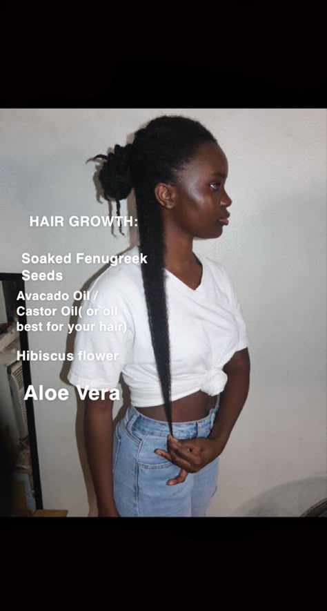 Natural Hair Treatments For Black Women, Grow Your Hair Black Women, How To Get Thicker Natural Hair, Growing Hair Aesthetic, Growing 4b Natural Hair, Healthy Hair Growth For Black Women, Grow Hair Long And Fast Black Women, Natural Hair Mask For Black Women, How To Get Thicker Hair For Black Women