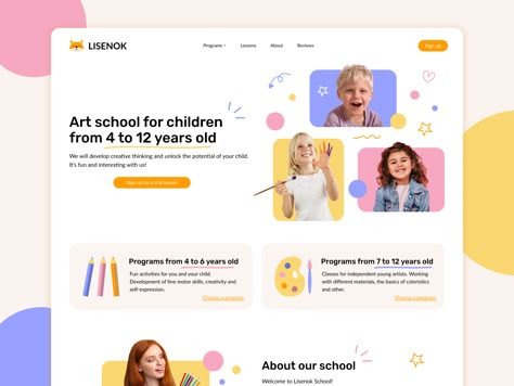 Preschool Website Design, Kids Website Design, Childcare Website, School Website Design, Kids Web, School Website, Webpage Design, Website Design Layout, Graphic Design Lessons