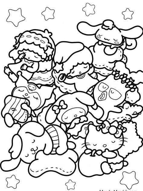 Little Twin Stars Coloring Pages with Kiki and Lala 🎨🌟 - ColoringPagesForKids.net Clown Coloring Pages Free Printable, Stars Coloring Pages, Sanrio Coloring Pages, Cute Coloring Sheets, Sanrio Coloring, Hello Kitty Colouring, Hello Kitty Coloring Pages, Bobbie Goods Coloring, Kitty Coloring Pages