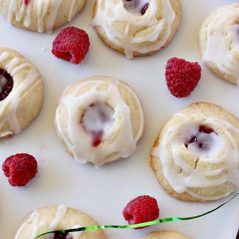 Berry Shortbread Dreams - Can't Stay Out of the Kitchen Powdered Sugar Icing, Raspberry Preserves, Sugar Icing, Thumbprint Cookies, Raspberry Jam, Cookies Ingredients, Confectioners Sugar, Baking Sheets, Cookie Sheet