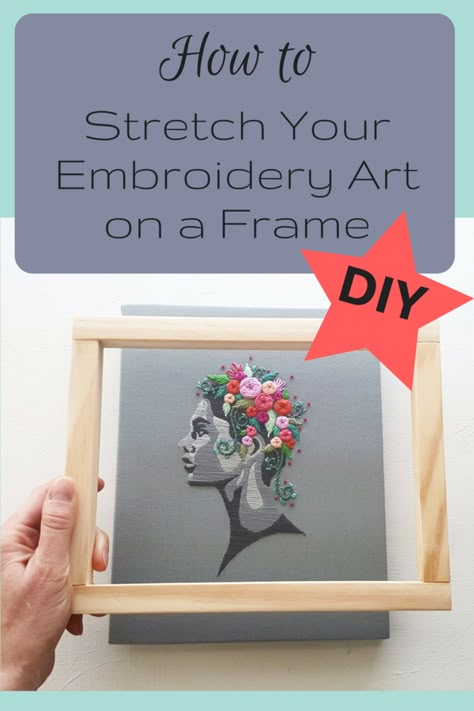 Wrapped Embroidery Hoop, How To Mount Embroidery In A Frame, Embroidery Hoop Wrapping Ideas, Embroidery Square Frame, Embroidery In A Frame, Square Embroidery Hoop, Displaying Cross Stitch, How To Frame Embroidery, Frame Embroidery Ideas