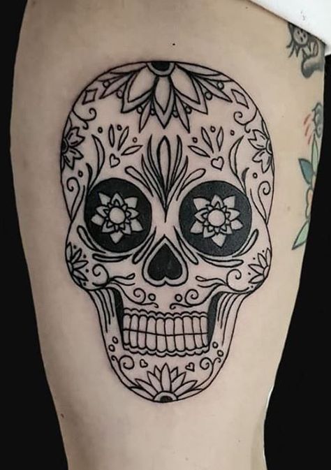 Cat Skull Tattoo, Bird Skull Tattoo, Skull Tattoos For Men, Mexican Skull Tattoos, Small Skull Tattoo, Candy Skull Tattoo, Skull Tattoo Flowers, Feminine Skull Tattoos, Black Skull Tattoo