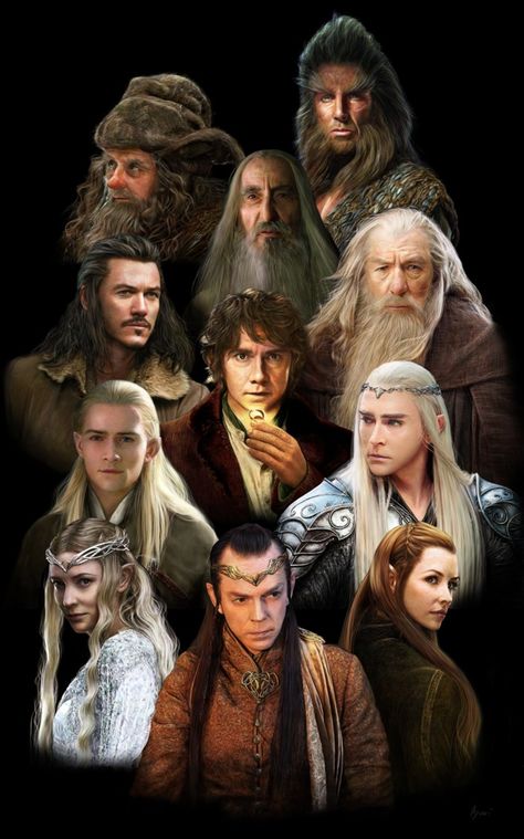 The Hobbit characters Hobbit Characters, Lord Of The Rings Characters, The Hobbit Characters, Circus Characters, Middle Earth Art, Bilbo Baggins, Tauriel, Thranduil, The Lord Of The Rings