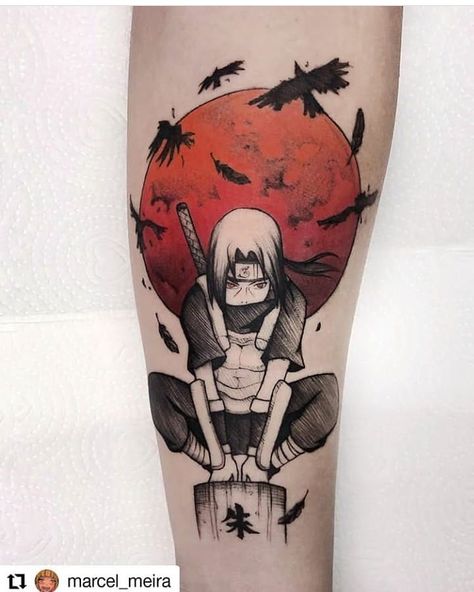 1 Me gusta, 0 comentarios - AnimeTattoo 🇺🇸🇧🇷🇻🇪🇵🇪🇯🇵🏯 (@animetatto) en Instagram: "@marcel_meira 👏🏻👏🏻👏🏻is cool tattoo is itachi my love 😍😍🔥 Follow me and Tag your. Otaku Friends to…" Itachi Uchiha Moon, Itachi Uchiha Tattoo Ideas, Itachi Tattoo Ideas, Anbu Tattoo, Tree Tattoo Black, Skyrim Tattoo, Ninja Tattoo, Rabe Tattoo, Koi Tattoo Sleeve