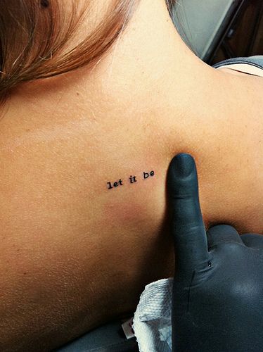 let it be | Flickr - Photo Sharing! Let It Be Tattoo, Shape Tattoo, Muster Tattoos, Simple Tattoo Designs, Pattern Tattoo, Little Tattoos, Trendy Tattoos, First Tattoo, Get A Tattoo