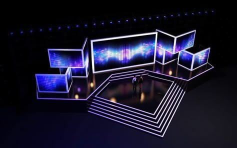 Indoor Concert Stage Design, Event Concept Ideas, Concert Stage Set Design, Led Screen Stage Design, Simple Stage Design, Event Stage Design Ideas, 3d Stage Design, Conference Stage Design, Summit Stage