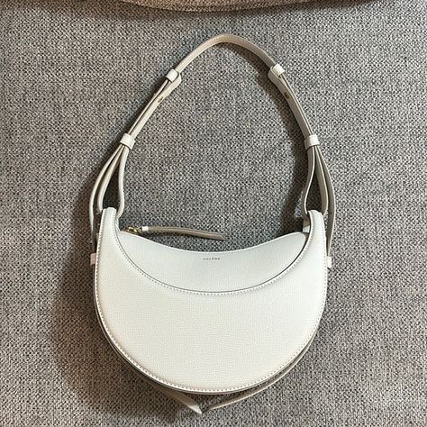 Polene Numero Dix Chalk Polene Bag White, Polene Numero Dix Bag Outfit, Polene Numero Dix Bag, Fashion Inspo Women, Jeweled Bag, Ootd Women, White Purses, Fancy Bags, Baguette Bag