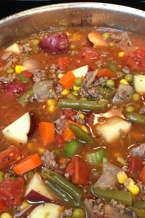 Ground Beef Vegetable Soup Recipe, Ground Beef Vegetable Soup, Beef Vegetable Soup Recipe, Vegetable Soup Ingredients, Beef Vegetable Soup, Vegetable Soup Recipe, Soup Ingredients, Soup Maker, Vegetable Soup Recipes