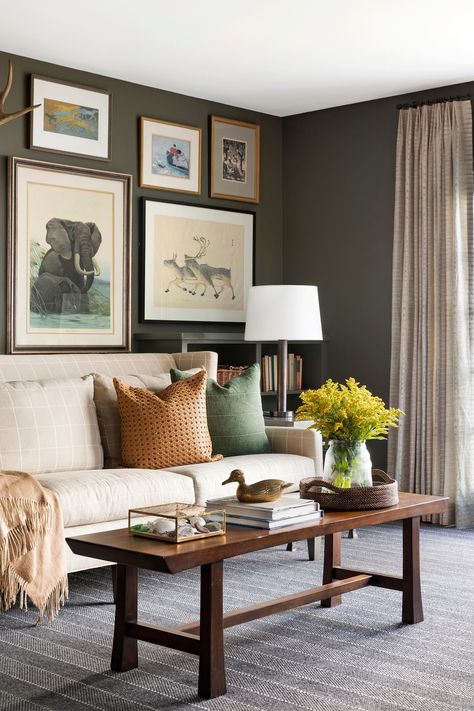 Wall color vintage vogue benjamin moore Bria Hammel Interiors Olive Green Paints, Bria Hammel Interiors, Bria Hammel, Paint Colors Benjamin Moore, Green Paint Colors, Gorgeous Interiors, Inviting Home, Vintage Vogue, Cheap Home Decor