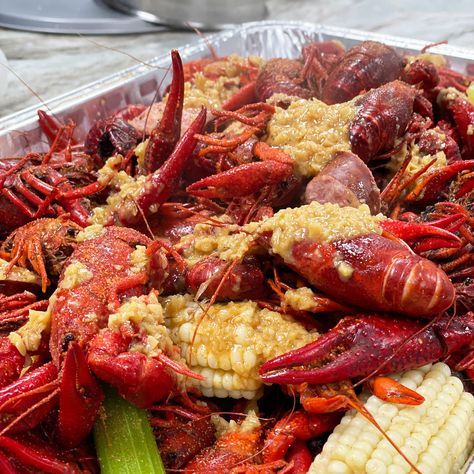 Packed with flavor and great as a dipping sauce or mixed into your crawfish boil...or any seafood boil! Viet Cajun Seafood Boil, Cajun Butter Sauce Recipe, Crawfish Sauce, Crawfish Boil Recipe, Cajun Seafood Boil, Ragin Cajun, Crawfish Recipes, Lemon Garlic Butter Sauce, Seafood Party