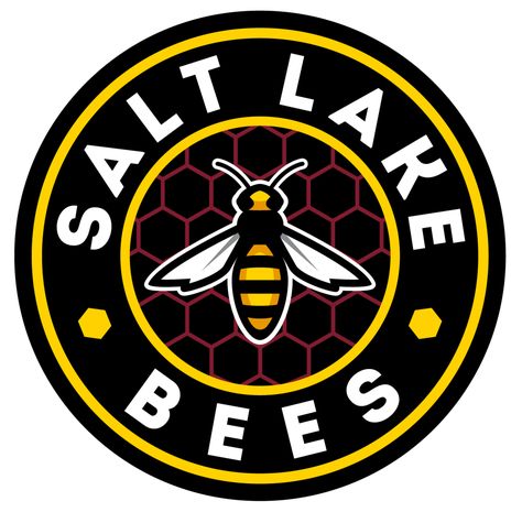 Salt Lake Bees logo Baseball Logo Design, Honey Logo Design, Logo Futsal, Honey Logo, Bee Logo, Sports Branding, Mascot Logos, Logo Football, Basketball Logo