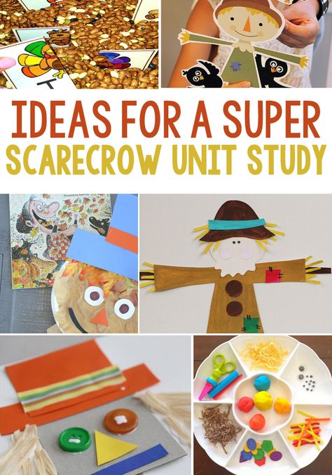 Preschool Harvest, Unit Study Ideas, Corn Painting, Scarecrow Ideas, Study Activities, Scarecrow Crafts, Fall Preschool Activities, Fall Kindergarten, Autumn Activities For Kids