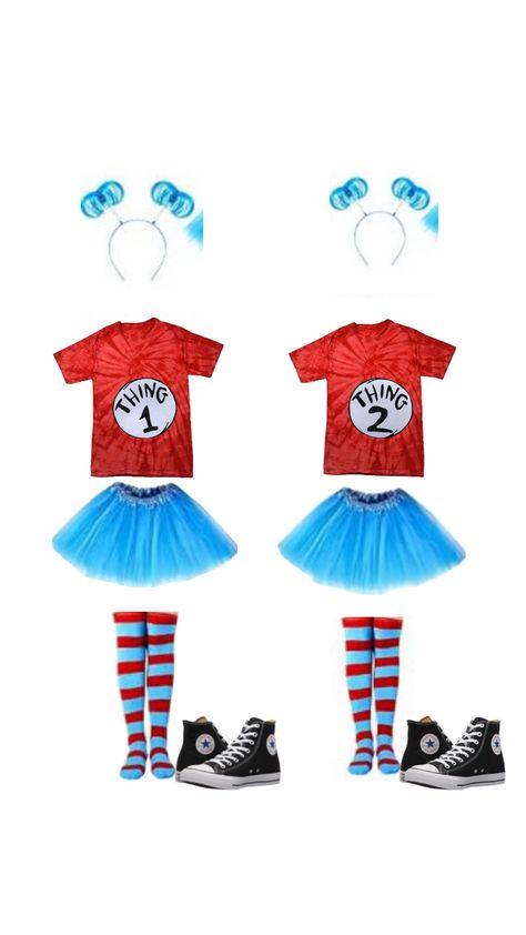 Thing 1 And 2 Costumes, Thing 1 And Thing 2 Costumes, Thing One And Thing Two Costumes, Thing 1 Costume, Thing 1 And Thing 2, Duo Halloween Costumes, Cat Hat, Thing 1 Thing 2, Halloween Costumes