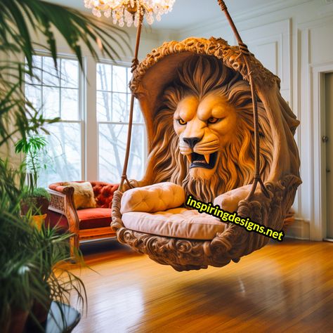 These Animal Shaped Hanging Loungers Let You Swing Like You’re in the Wild Swinging Chairs, Animal Chair, Lounger Chair, Fantasy Furniture, Outside Fun, Hanging Chairs, Hanging Hammock Chair, Jungle Adventure, Good Motivation