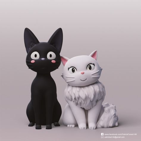 Lily Kiki's Delivery Service, Jiji And Lily, Studio Ghibli Totoro, Ghibli Totoro, 3d Files, 3d Print Ideas, Kiki Delivery, 3d Figures, Kiki's Delivery Service