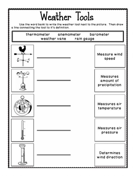 Actividad de Weather tools Weather For Elementary Students, Climate And Weather Worksheet, Weather Instruments Worksheet, Weather Activities 3rd Grade, Weather Unit 3rd Grade, Weather 1st Grade, Weather Worksheets For Grade 1, Weather Worksheets 2nd Grade, Weather Tools Activities