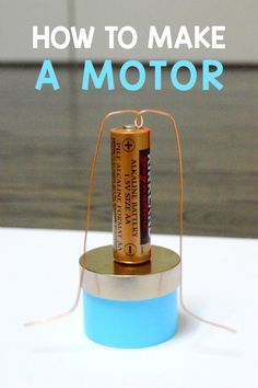 How To Make A Motor | Electricity And Magnetism Cool Experiment. Build a simple motor using magnet and battery. Cool Experiments, Science Camp, Kid Experiments, Easy Science Experiments, Cool Science Experiments, Science Project, Easy Science, Science Fair Projects, Stem Science