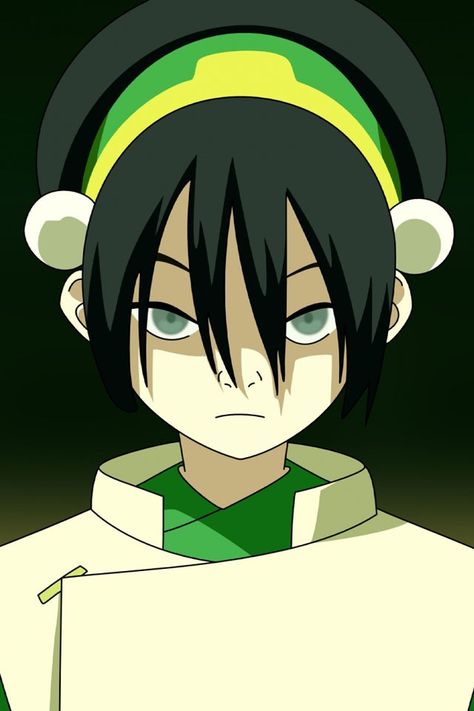 Toph Beifong from The Last Airbender -- a blind earthbender who "sees" a lot by sensing vibrations with her feet. The first metalbender. Toph Beifong, Avatar The Last Airbender, The Last Airbender, Anime Character, Avatar, Green, Hair, Anime, White