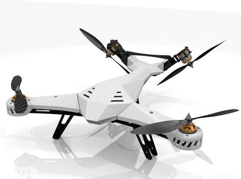 Drone Design Ideas : DiaLFonZo-Copter  VTail 400 V1 THREE PART KIT 3d printed Maybe something for 3D Drone Concept, Buy Drone, Drone For Sale, Flying Drones, Drones Concept, Drone Design, Unmanned Aerial Vehicle, 3d Cnc, Drone Racing