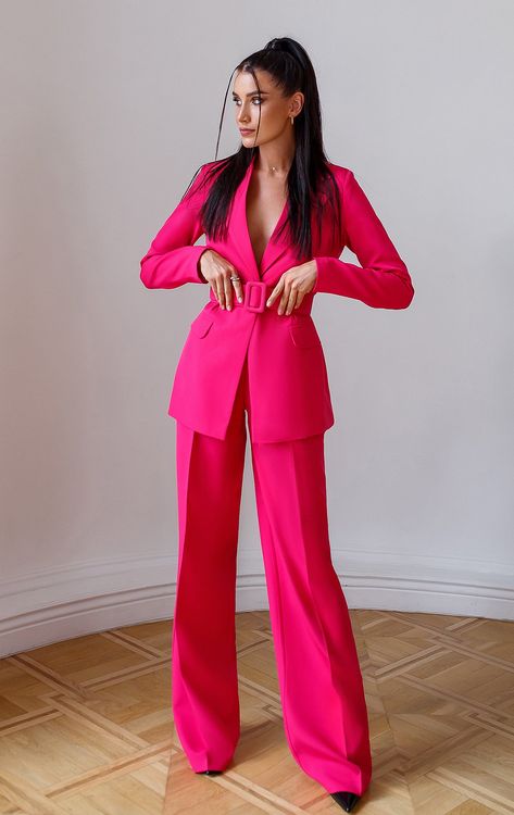 Pink Pants Suit, Pink Pant Suit, Dark Pink Suits Women, Pink Suit Outfit, Pink Pant Suit For Women, Women’s Power Suit, Pink Suit Women, Pink Pantsuit, Pink Suits