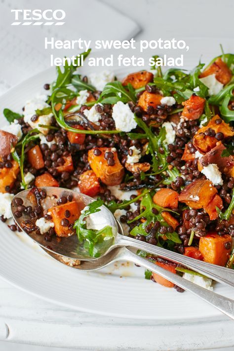 Puy Lentils, Pudding Chia, Recipes Pizza, Tesco Real Food, Potatoes Carrots, Modern Food, Lentil Salad, Feta Salad, Idee Pasto Sano