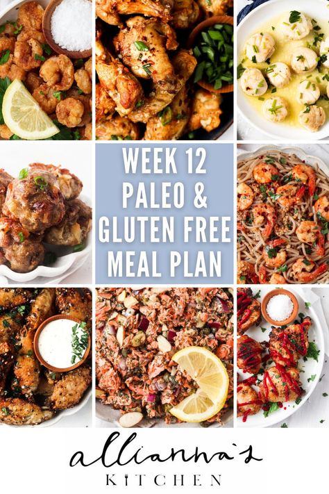 This is the paleo week 12 meal plan. I have received a lot of great feedback so I am going to continue to create them. All of this weeks recipes are paleo and gluten free friendly. If they are AIP and keto friendly it will say in the description. Aip Meal Plan, Meal Plan Recipes, Meal Plan Week, Gluten Free Meal Plan, Paleo Meal Plan, Low Carb Meal Prep, Low Carb Meal Plan, Paleo Recipes Easy, Free Meal Plans