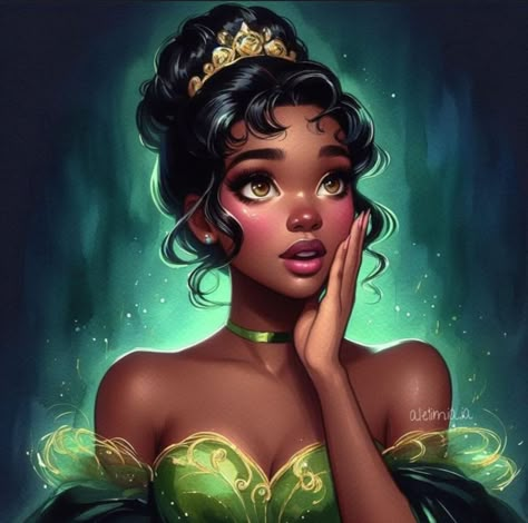 Yellow Cartoon Characters, Disney Tiana, Tiana Disney, Walt Disney Princesses, Yellow Cartoon, Disney Princess Tiana, Animation Disney, Disney Princess Artwork, Disney Princess Fan Art