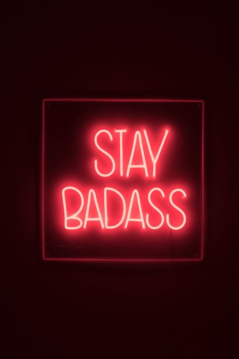 LED red neon sign | Bold Monkey Badass Non Social | DutchFurniture.com Red Quotes, Neon Quotes, Red Neon, Horror Themes, Funny Phone Wallpaper, Reality Check, Red Wallpaper, Aesthetic Grunge, Red Aesthetic