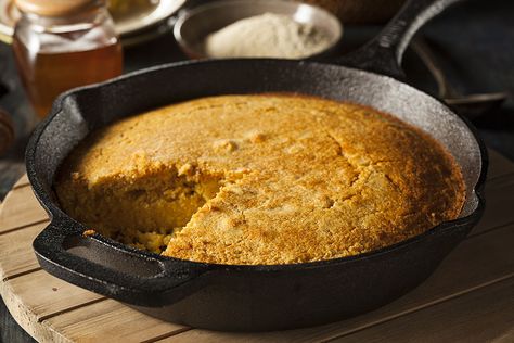 Flossie Johnson, the former wife of NASCAR legend Junior Johnson, is famous in for her cooking and authoring three cookbooks. She’s also a big fan of cornmeal from Linney’s Water Mill. Read more about Linney's Mill in Stone-Ground Goodness. Southern Cornbread Recipe, Skillet Corn, Delicious Cornbread, Buttermilk Cornbread, Bacon Eggs Breakfast, Skillet Cornbread, Southern Cornbread, Homemade Cornbread, Sweet Cornbread