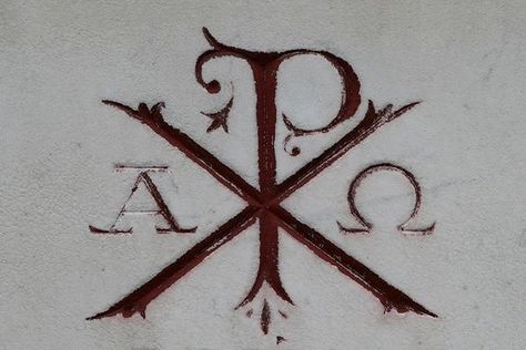 Used to want a tattoo with "alpha and omega".  This says "Chi Rho" (Jesus Christ- The X and P letters) and "Alpha Omega".  Pretty sweet, but I don't think I"m brave enough for needles, or anything permanent!: Byzantine Tattoo, Chi Rho Tattoo, Catholic Tattoos, Alpha And Omega, Chi Rho, Symbol Tattoo, Crucifixion Of Jesus, Alpha Omega, Finger Tattoo