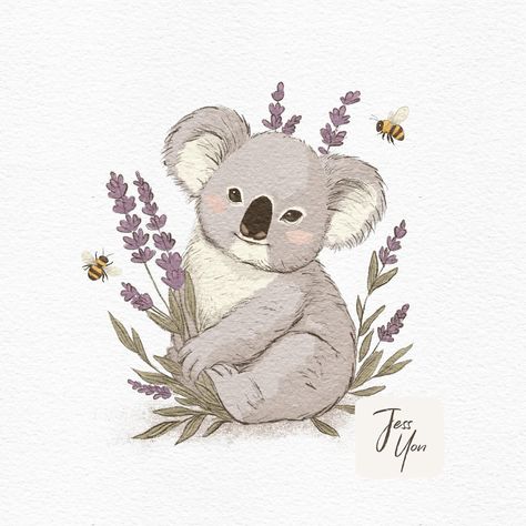 Caught a koala and some bees hanging out in a field of lavender. Who knew they’d be such good friends? 🐨🐝 🐝 ➡️Excited to participate in the Spring Emoji art challenge #springemoji_koala Thanks so much to the talented hosts: @sannadorable @karinartspace @winonaki @julii.draws @emmawiklund_art @lanalotthings . . . . . #kidsroomillustration #kidsdesign #childhoodmagic #whimsicalillustration #handdrawn #sketch #childrensillustration #fantasyillustrator #magicaldrawings #dreamyart #fairytalea... Emoji Art Challenge, Koala Illustration, Koala Drawing, Field Of Lavender, Emoji Challenge, Spring Animals, Baby Koala, Emoji Art, Whimsical Illustration