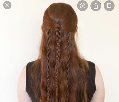 Elven Hairstyles, Long Weave Hairstyles, Medieval Hairstyles, Viking Hair, Braided Styles, Hair Bun Tutorial, Braided Hairstyle, Bun Tutorial, Strawberry Blonde Hair