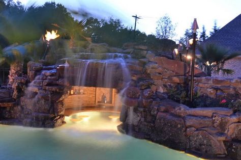 Suburban Men - These Dream Pools Will Take Your Mind Off Winter For a While (23 Photos) - February 26, 2015 Grotto Pool, Lazy River Pool, Dream Backyard Pool, Luxury Swimming Pools, Pool Shapes, Lazy River, Tropical Pool, Luxury Pools, Backyard Pool Landscaping