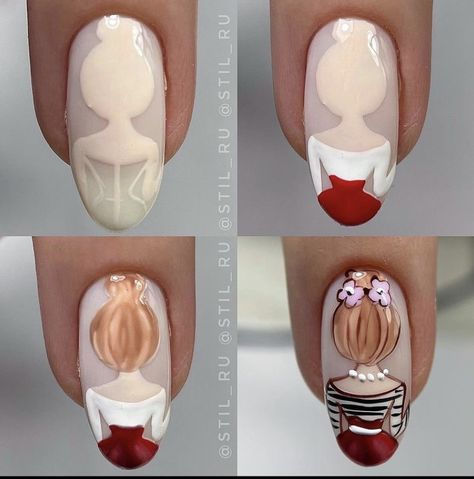 Panda Nail Art, Beginner Nail Designs, Nail Art Wheel, Cartoon Nail Designs, Animal Nail Designs, Nail Art Courses, Girls Nail Designs, Quick Nail Art, 3d Nail Art Designs