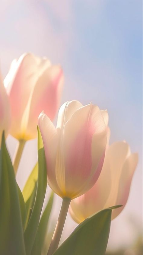 Pink And White Tulips, Flower Screensaver, Phone Wallpaper Boho, Pink Flowers Wallpaper, Vintage Flowers Wallpaper, Flowery Wallpaper, Tower Fan, Lovely Flowers Wallpaper, Flower Iphone Wallpaper