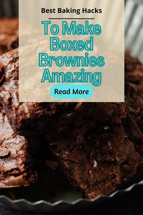 Here's how to make boxed brownie mix better so that you can still enjoy some delicious brownies without having to make them from scratch! You get to keep all of the convenience of using prepackaged mix without losing out on the quality. In fact, these baking hacks are going to make your boxed mix taste (almost) as good as homemade! BakeItWithLove.com #bakeitwithlove #boxed #brownie #browniemix #baking #tips&tricks Best Brownies From A Box Recipes, Boxed Brownies Better, Best Brownie Mix, Brownie Hacks, Boxed Brownie Recipes, Ghirardelli Brownie Mix, Cake Like Brownies, Boxed Brownies, Brownie Mix Recipes