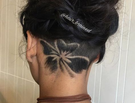 26 Undercut Hairstyles for Women That Are a Party in the Back - theFashionSpot Hair Tattoo Designs, Undercut Hair Designs, Undercut Hairstyles Women, Undercut Long Hair, Shaved Hair Designs, Haircut Designs, Hair Tattoos, Hair Brained, Undercut Hairstyles