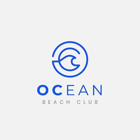 Diving Logo, Ocean Logo, Hidden Letters, Blue Template, Logo Typo, Beach Vector, Sea Logo, Beach Abstract, Water Vacation