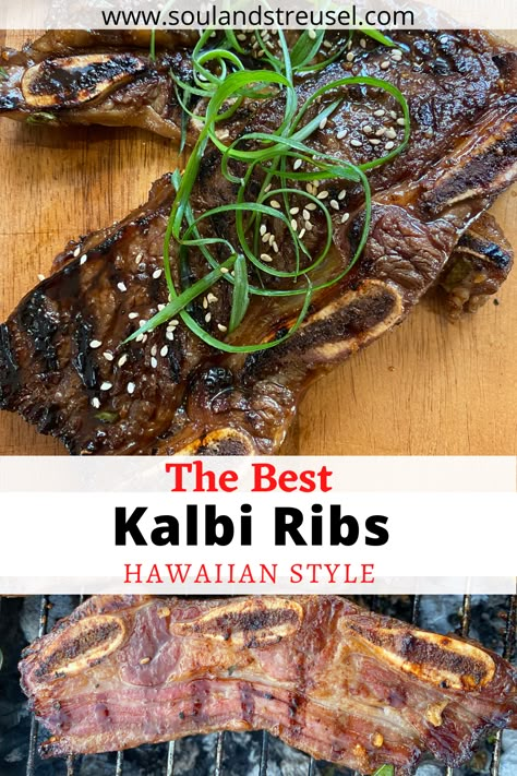 Korean Barbecue Ribs Recipe, Kalbi Marinade Recipe Hawaii, Asian Pork Short Ribs Recipe, Filipino Bbq Recipes, Ribs Marinade Recipe Overnight, Kalbi Ribs Marinade, Kalbi Short Ribs Recipe, Hawaiian Kalbi Marinade Recipe, Hawaiian Bbq Ribs